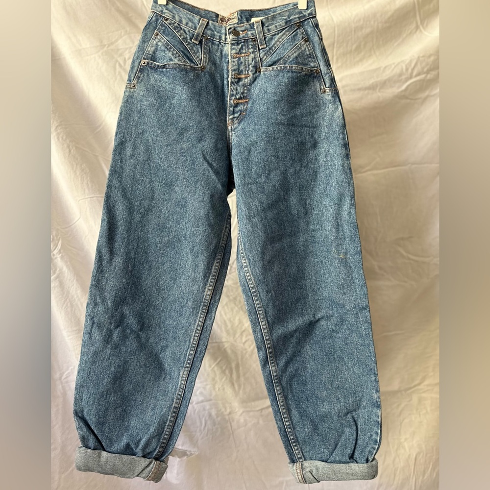 Vintage late 80’s early 90’s high waisted Thic cotton jeans